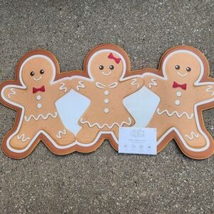 NWT ADORABLE GINBREAD MAN & GINGERBREAD WOMAN DOORMAT/ MAT🤎🎁❤️